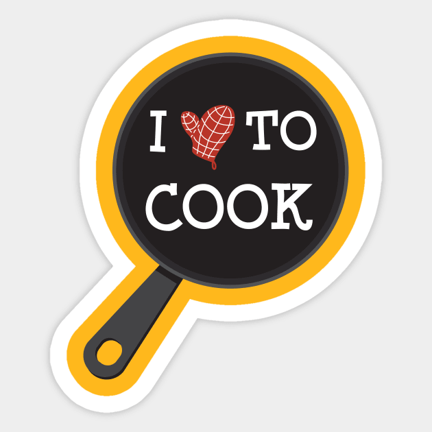 I Love Cooking Sticker by ZigZazzle